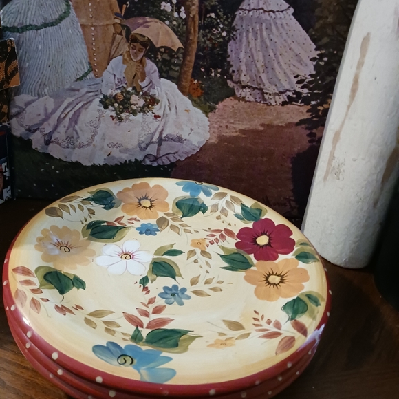 🌇Sunset Bouquet 3 HandPainted Floral Design Oneida Vintage Dinner Plate.💐🌹 - Picture 11 of 16